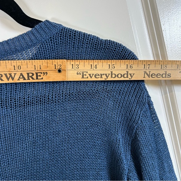 Eileen Fisher Cobalt Blue Organic Open-Weave Crewneck Sweater women’s Size XS‎ - Picture 10 of 11